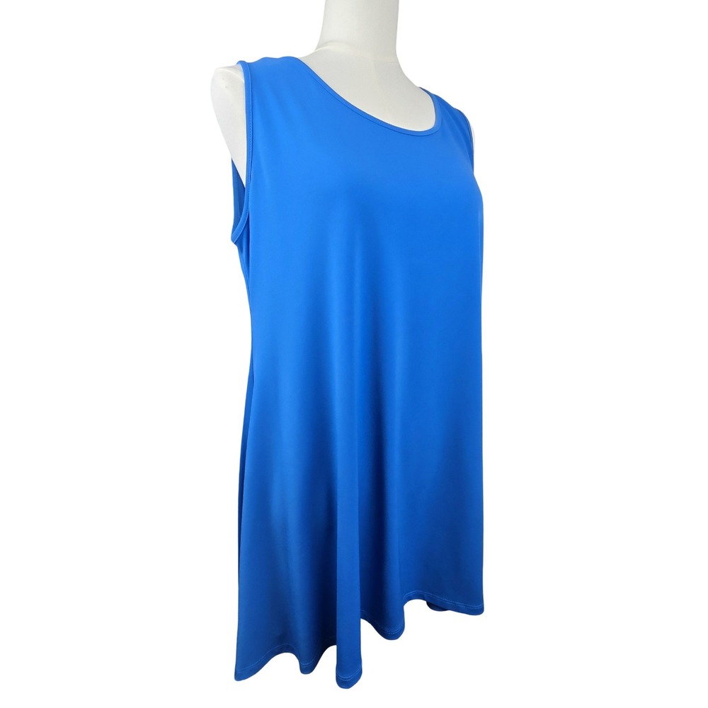 IC Collection Tunic Women Large Blue Sleeveless Minimalist Travel Wear